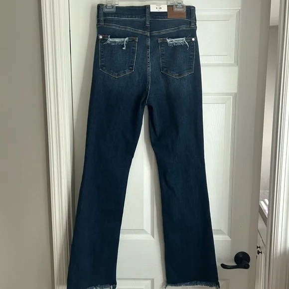 Madison High Rise Vintage Frayed Hem Bootcut Jeans 9/29 - Picture 5 of 5